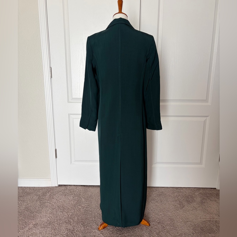 Cult Gaia Everest Longline Coat Jacket Dark Seamoss Green - Picture 6 of 9